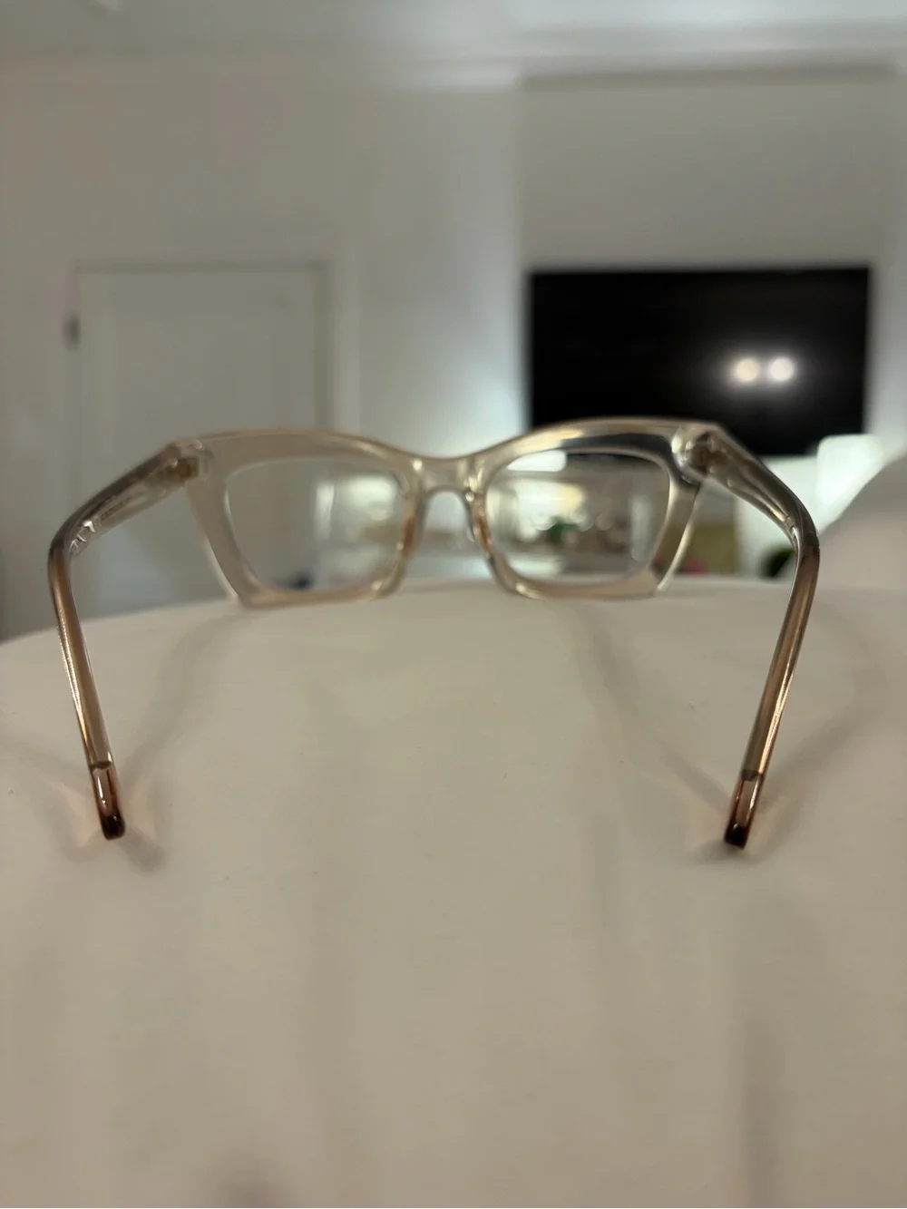 Transparent Beige Bluelight Women's Glasses